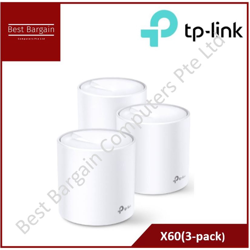 Best Bargain TPLink Deco X60(3pack) AX3000 WholeHome Mesh WiFi 6