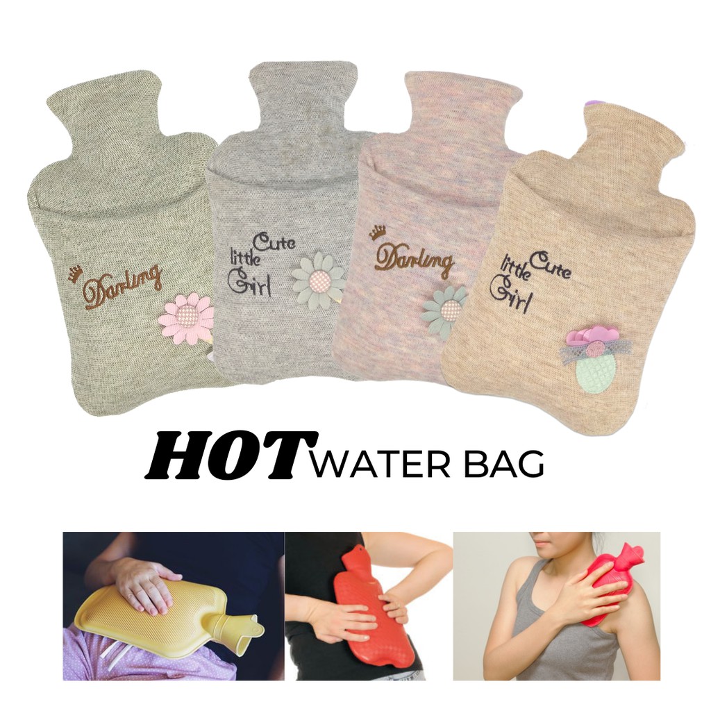 Hot Water Bag Pillow With Soft Cover Bag Tuam Air Panas Bersarung Lembut 750ml Shopee Singapore