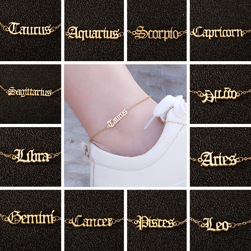 Zodiac sign deals anklet