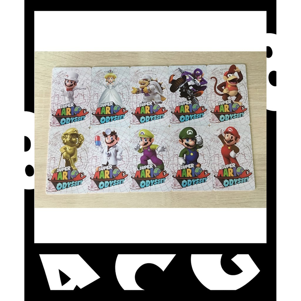 Nfc Amiibo Compatible Game Cards Super Mario Odyssey 10pcs Shopee Singapore