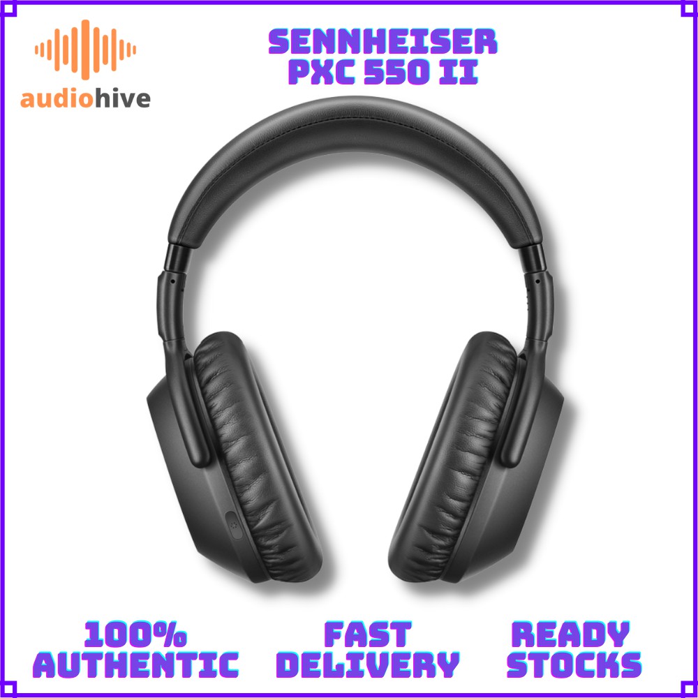 Sennheiser PXC 550 II ANC Wireless Bluetooth Headphones With Mic Array And Plane Adaptor