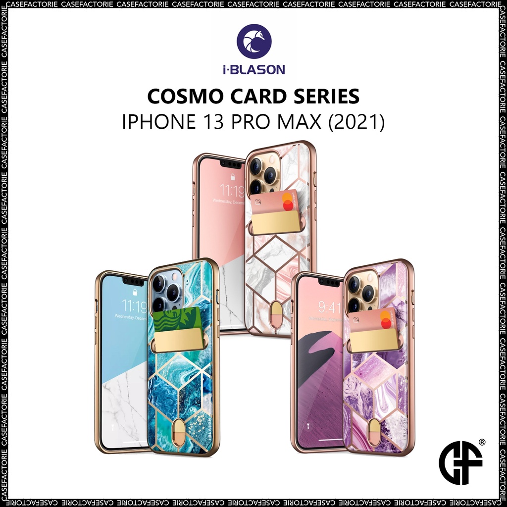 Coque IPhone 13 Pro 6.1" I-Blason Cosmo - Protection Intégrale, Finition Marbre Rose - Compatible MagSafe
