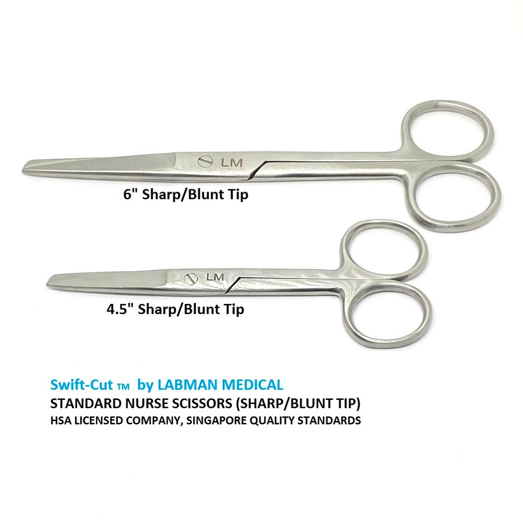 LM Nurse Scissors nursing /medical students (Standard Sharp Blunt Tip ...