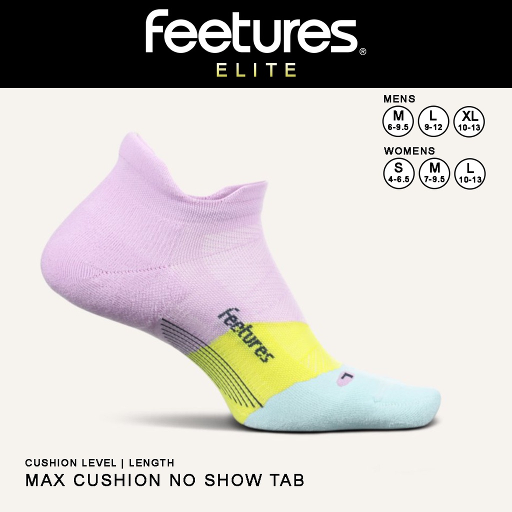 Feetures elite max cushion hot sale no show tab socks