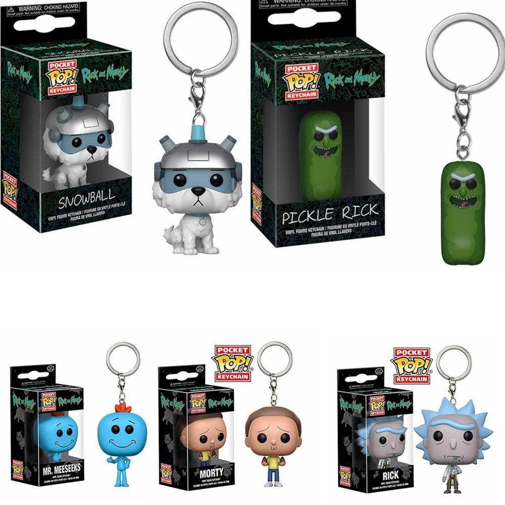 Funko Pop Anime Rick and Morty Figures Toys Funny Rick Morty Pickle Rick Mr. Meeseeks Dolls Keychain Shopee Singapore