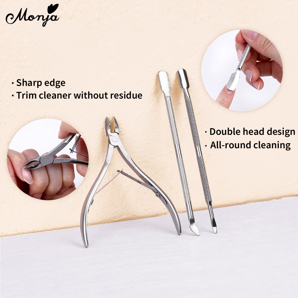 Monja Nail Art Cuticle Remover Kit Dead Skin Drill Machine Sanding File ...