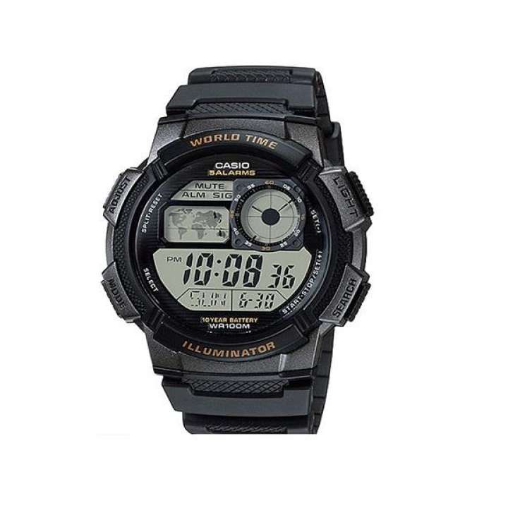 Casio World Time Illuminator Digital Watches AE1000W1A Shopee Singapore