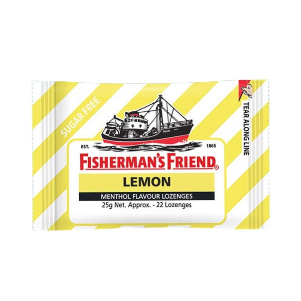 Fisherman's Friend Sugar Free Lemon Tropical 25 Gr/Permen Pelega Tenggorokan / Pernafasan bau mulut - Gambar 2
