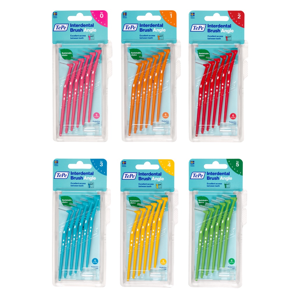 TePe Interdental Brush Angle Soft (6pcs/pack) | Shopee Singapore