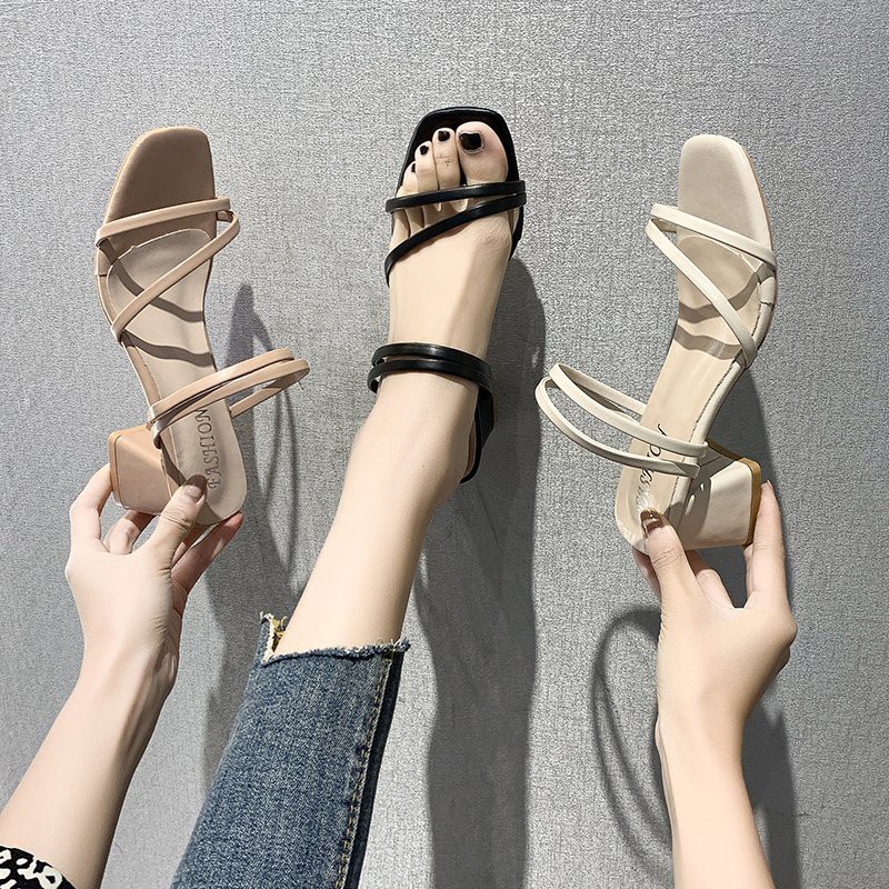 KFS Block Heels ChunkyDouble Ankle Strap 2inch Sandals (2 Way Straps ...