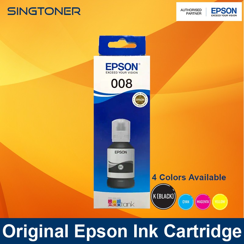 [Original] Epson 008 ( T06G1 T06G2 T06G3 T06G4 ) Black Cyan Magenta ...