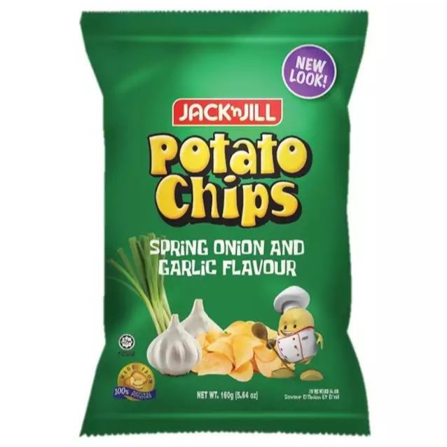 Jack & Jill Potato Chips 70g (Spring Onion & Garlic) | Shopee Singapore