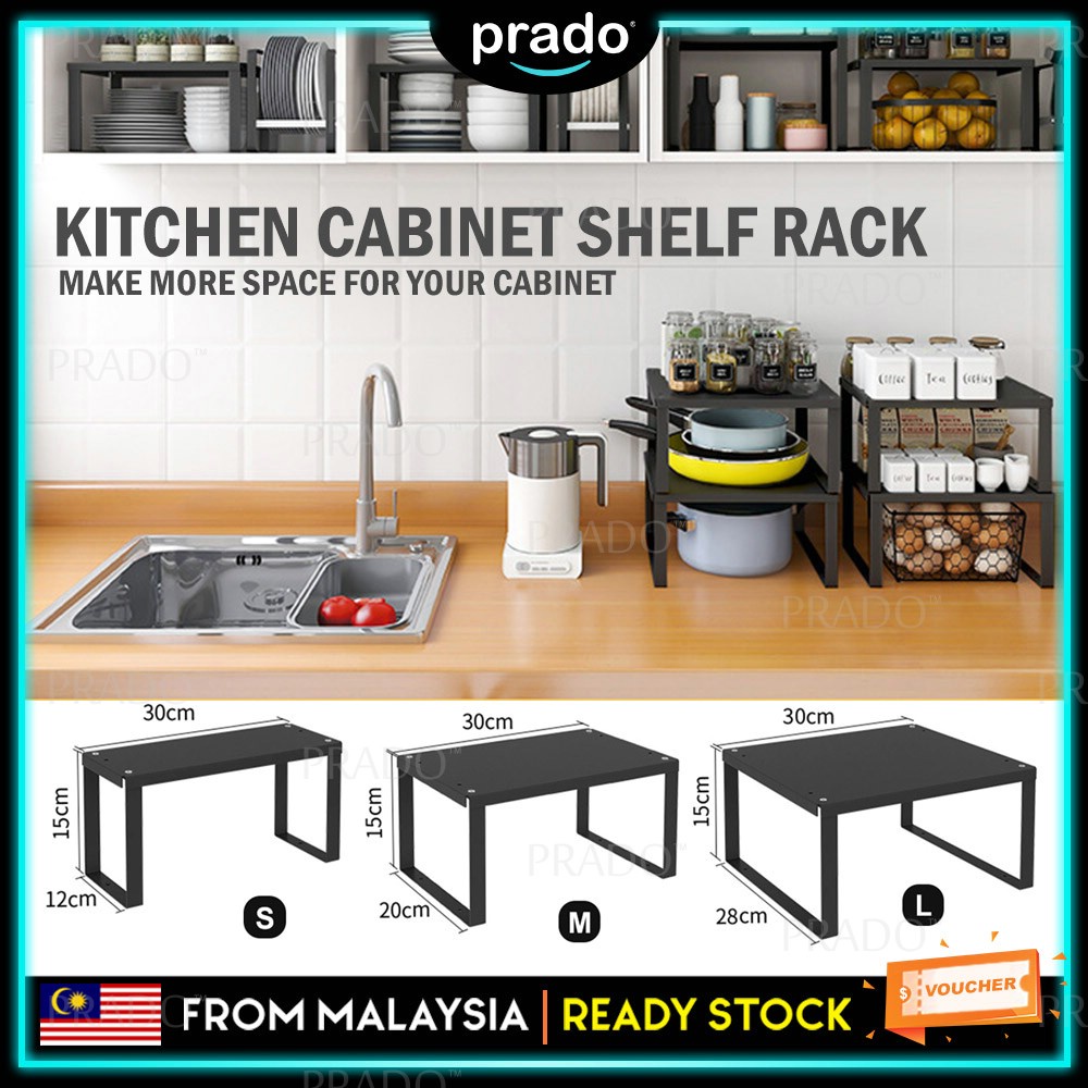 PRADO Kitchen Cabinet Shelf Insert Unit Rak Dapur Desktop Table ...