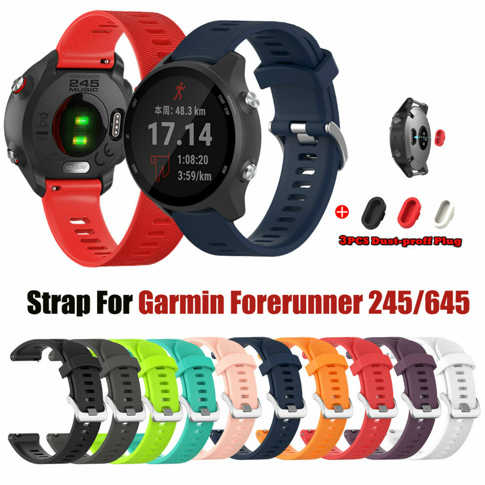 Replacement Strap For Garmin 245 Silicone Watch Band Sports Strap For Forerunner 245M 645 645M Strap