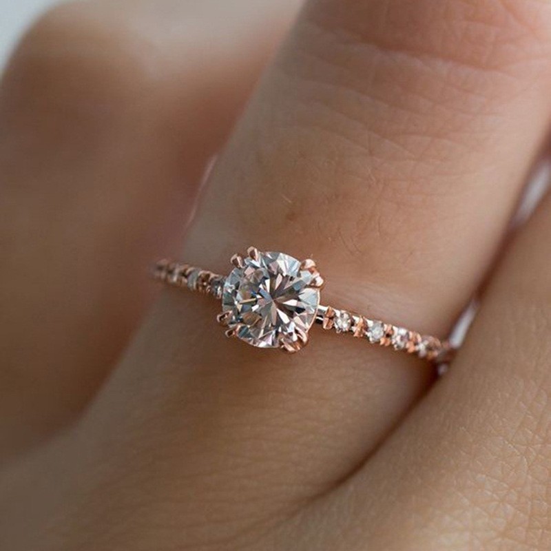 Affordable engagement rings hot sale rose gold