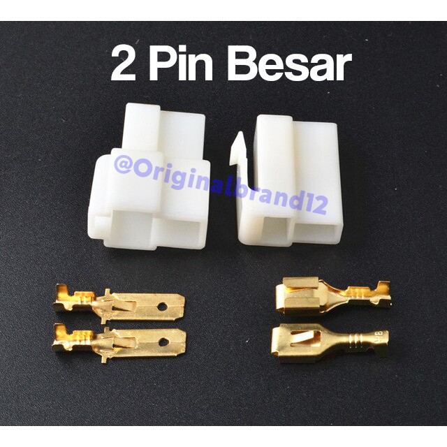 Large 2 pin Socket + Skun / Motor Socket / Connector / Motor Cable ...