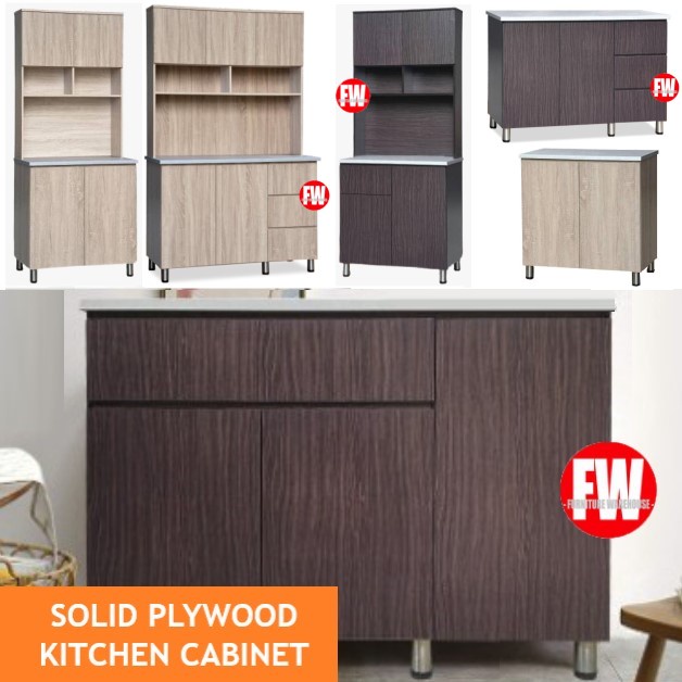 Solid Plywood Kitchen (2 Door/ 3 Door/ 4 Door) with ceramic top