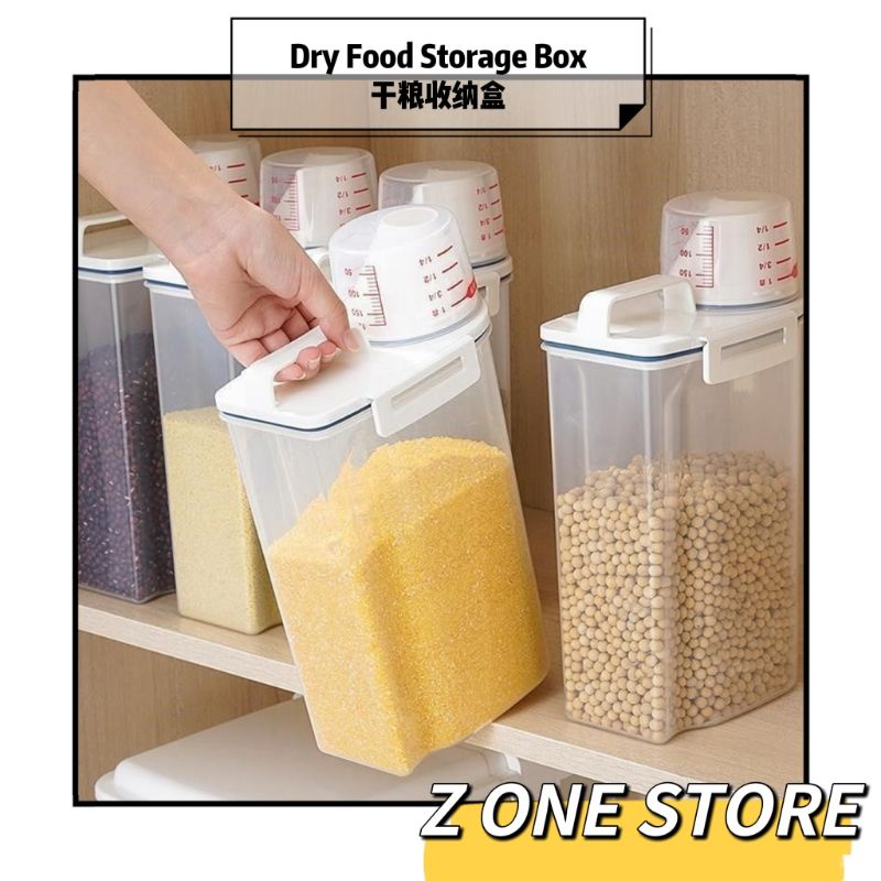 2KG Kitchen Food Dispenser Rice Dispenser Storage Container Food ...