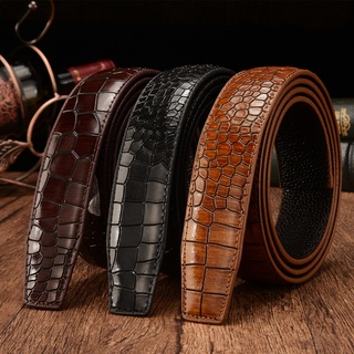 MENSPE Men's Belt Men Fashion Belt Men Genuine Leather Belts Crocodile  Pattern Belt Whole Crocodile Leather Automatic Buckle Belts Brand Luxury  High Quality Business Strap Male Waistband for Men