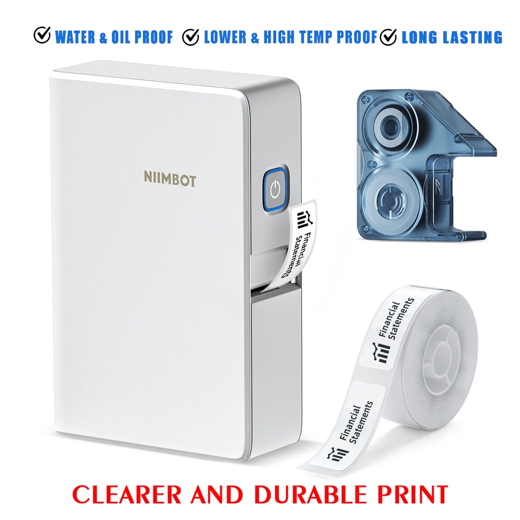 Niimbot B18 Bluetooth Thermal Transfer Label Printer Clearer Durable