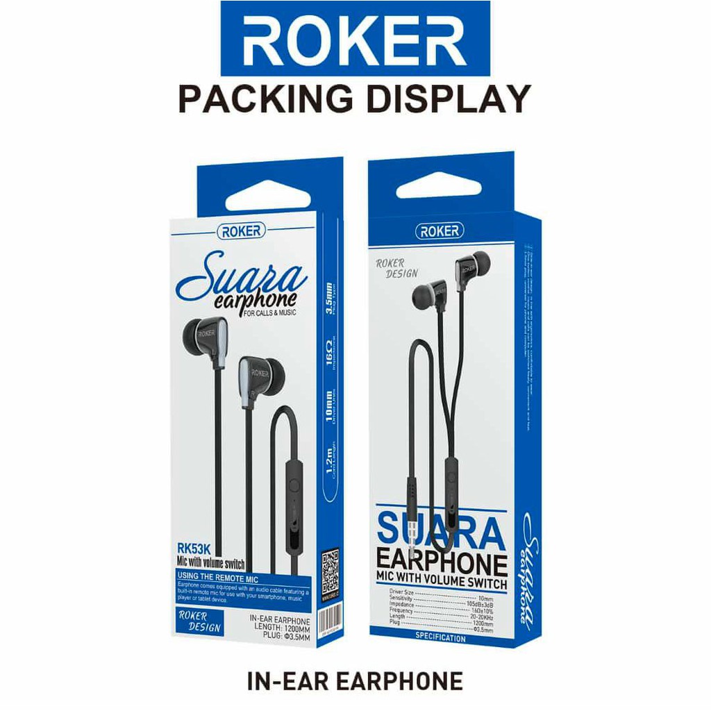 Handsfree / Earphone Roker Suara - Gambar 2