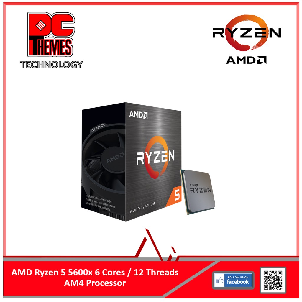 AMD Ryzen 5 5600X 6 Cores / 12 Threads AM4 Processor | Shopee