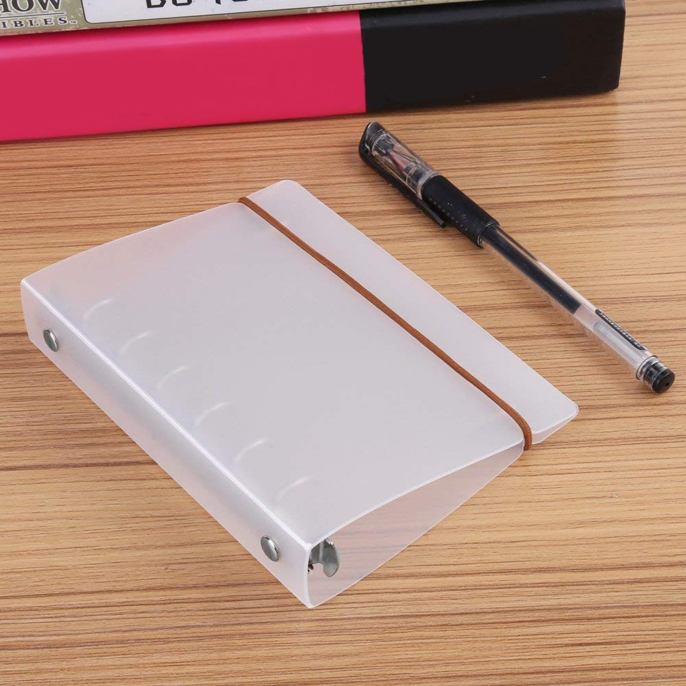A5 A6 B5 A4 Notebook Clip Matte Translucent 6-Hole Notepad Binder ...