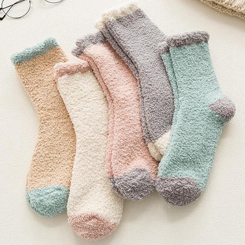 Womens Socks Fuzzy Socks Soft Fluffy Socks Warm Fleece Socks