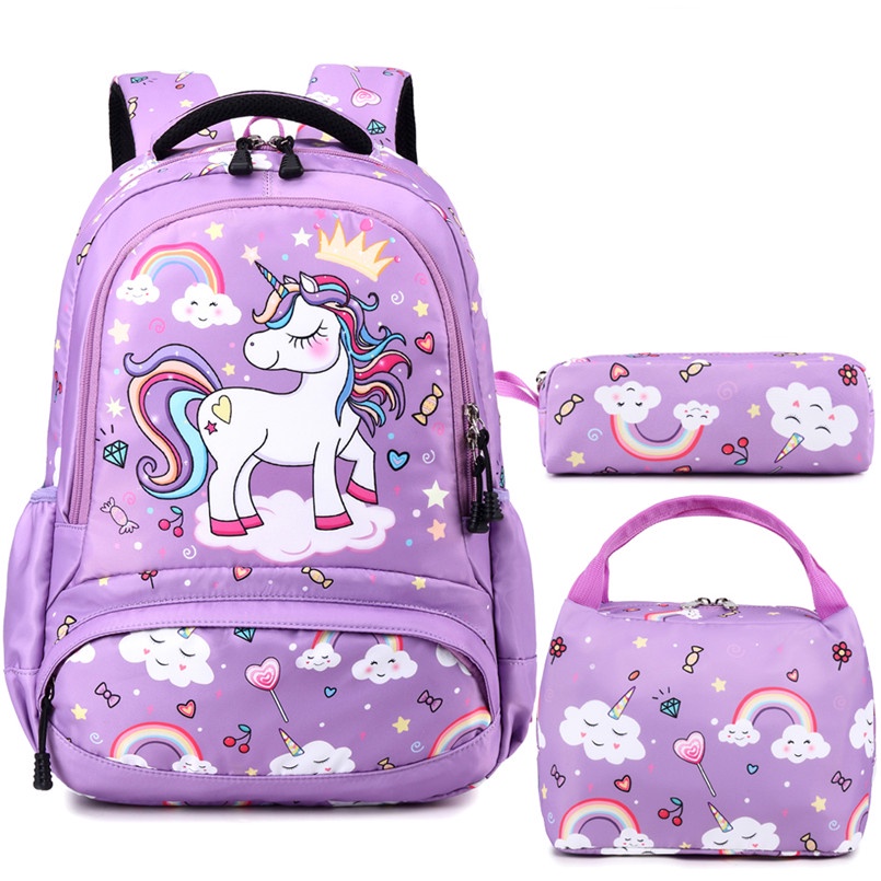 [Ready Stock] Girl School Bagpack - Unicorn | Ergonomic School Bag ...