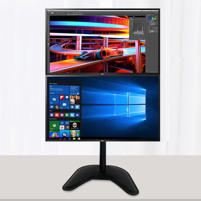 Monitor stand up and down dual screen computer monitor stand dual