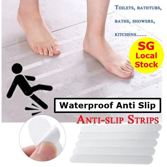 6pc Anti Slip Waterproof Sticker / Non-slip Shower Strip Transparent ...