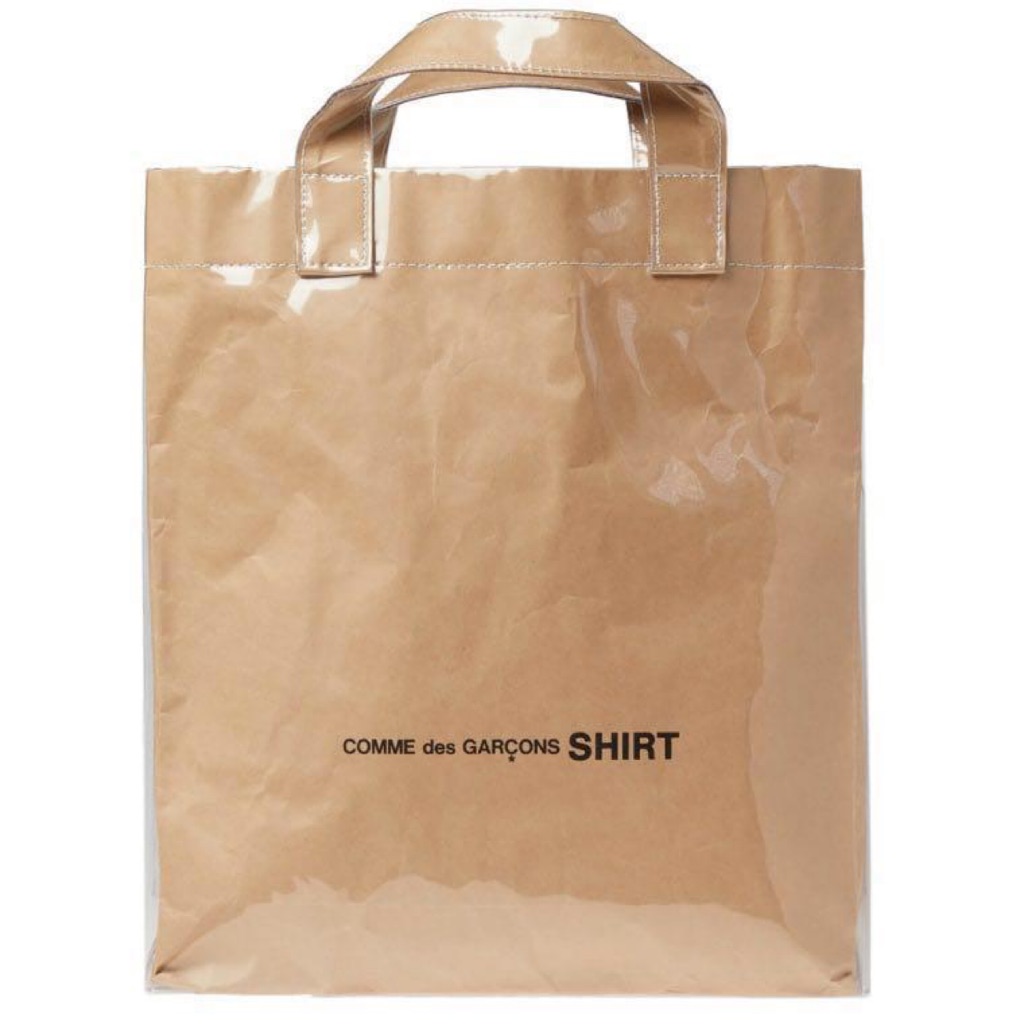 COMME DES GARcONS SHIRT PVC Paper Tote Bag Shopee Singapore