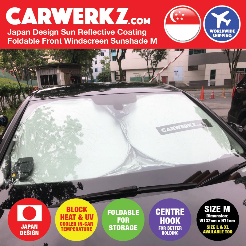 CarWerkz Sun Reflective Coating Foldable Front Windscreen Sunshade