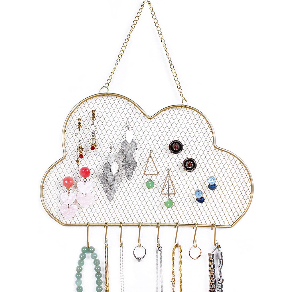 Wall Jewelry Rack,Hanging Earring Holder,Hanging Jewelry Organizer ...