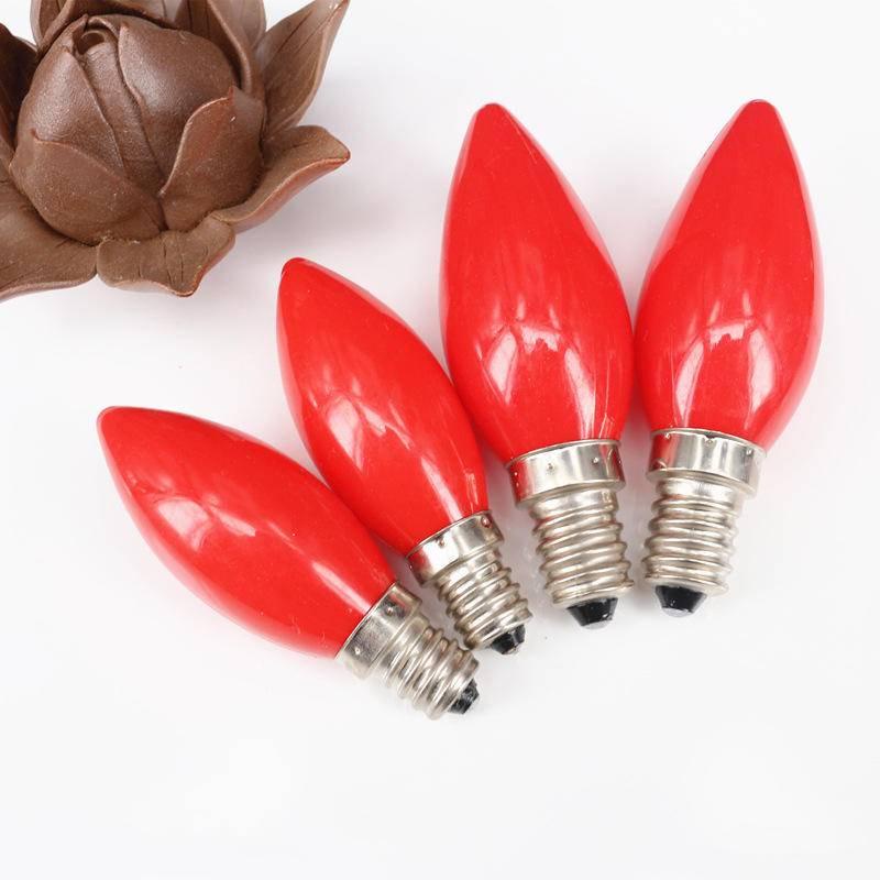 2pcs CHILI RED LED BULB E12 E14 Buddha hall light Shrine bulb Shopee