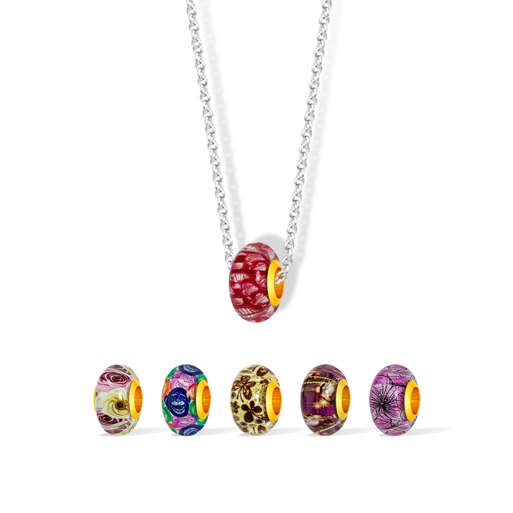 SK Jewellery Desire Glass Bead Necklace (2 pieces)