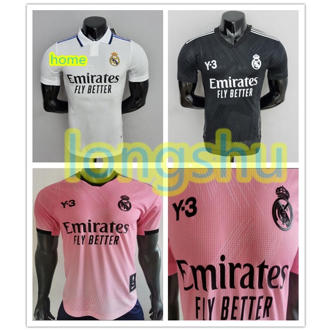 2022 player version Real Madrid Y3 Edition Pink Soccer Jersey