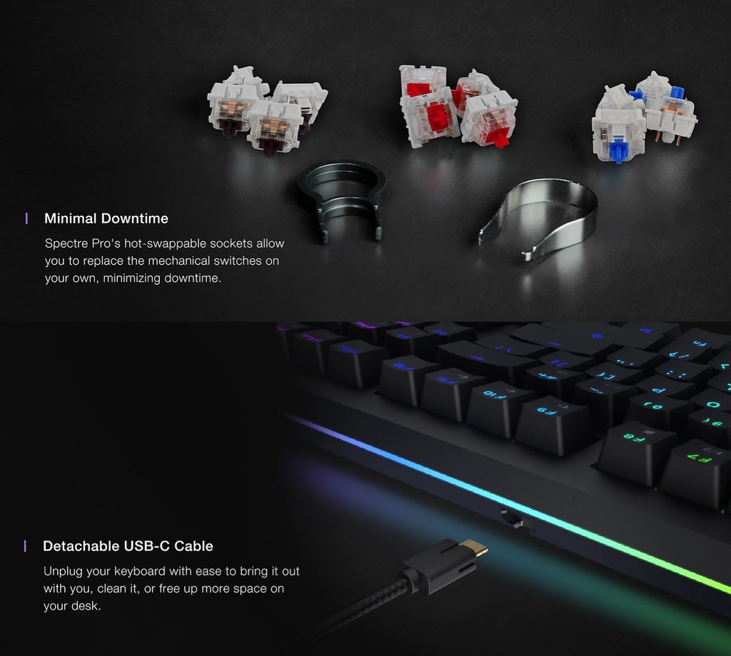 Tecware Spectre Pro - Outemu Switch Blue/Brown/Red Keyboard (1 Year ...