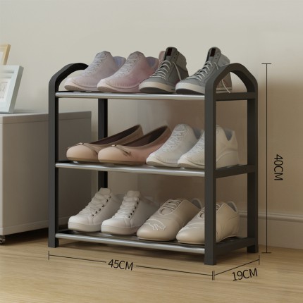LYT ONLINE Modern Simple 3 Tiers Shoe Rack (Black) | Shopee Singapore