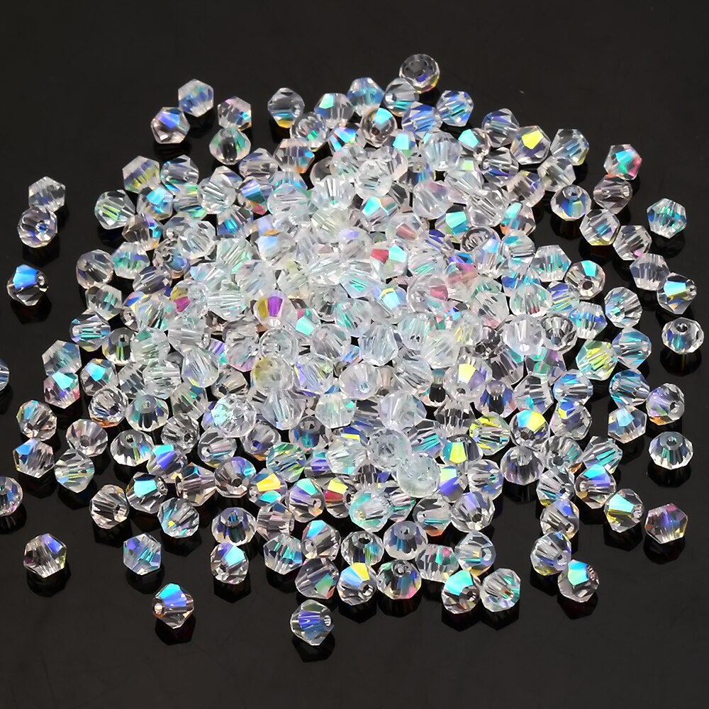 2mm Crystal Bicone Beads - 190pcs Imported Color Glass Beads For Jewelry Making & DIY Crafts