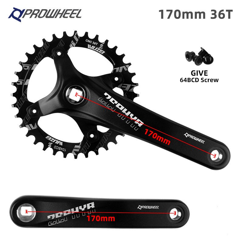 Prowheel Bicycle Crankset Mountain Bike Crankset BCD104 MTB Crankset