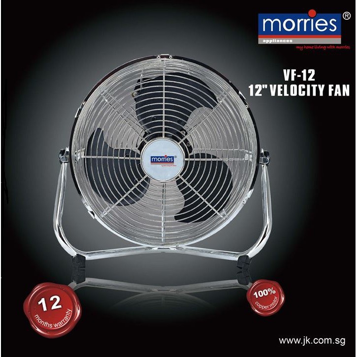 Morries 12 Inch Velocity Fan VF-12 ( Stand Fan / Floor Fan ) | Shopee ...