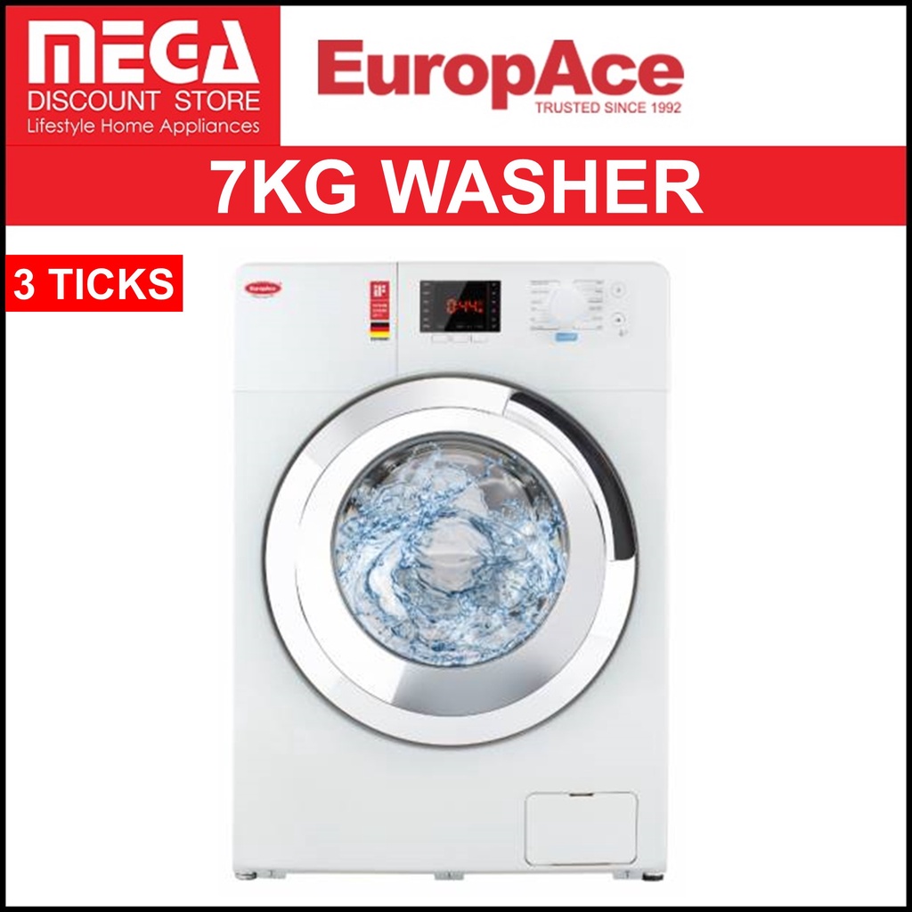 EUROPACE EFW5700S 7kg FRONT LOAD WASHER (3 Ticks) (EFW 5700S) Shopee