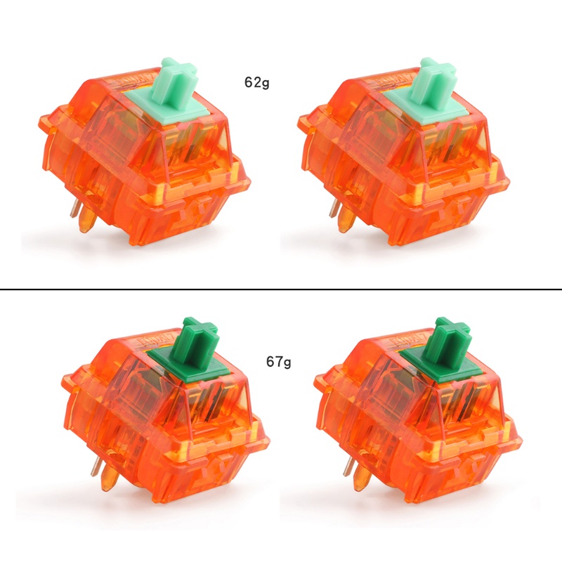 DOU EQUALZ Tangerine V2 Switches 5 Pin 62g 67g Linear Axis for