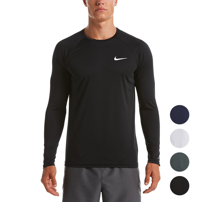 NIKE Essential Adult Men s Long Sleeved Sunscreen Clothing Top DRI FIT Anti UV UPF 40 NESSA587 Shopee Singapore