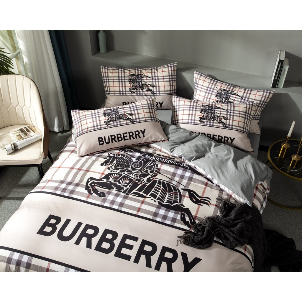 New Luxury Burberry Bedding Sets 1 Shopee Singapore