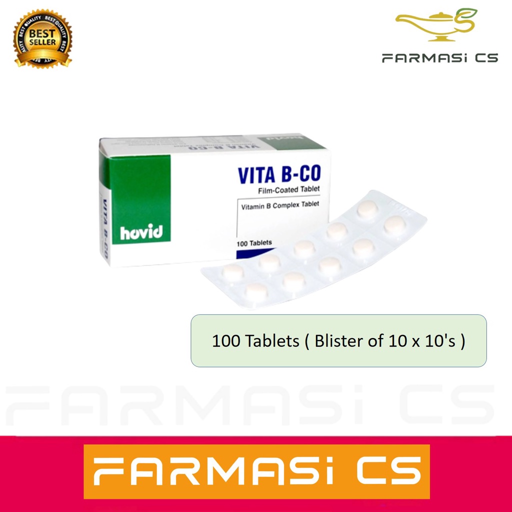 Hovid Vita B-CO 10x10s 100 Tablets ( Blister Of 10 X 10's ) EXP:03/2025 ...