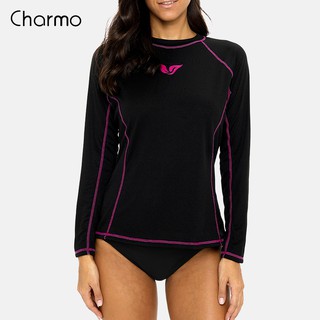 Charmo Women Long Rashguard Swimsuit Shirts UPF 50+ Womens Plus