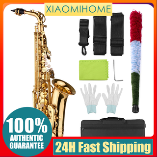 Dilwe Sax Mouthpiece kit, Tenor Sax Saxophone ABS Mouthpiece with Cap Metal  Buckle Reed Pads Musical Instruments