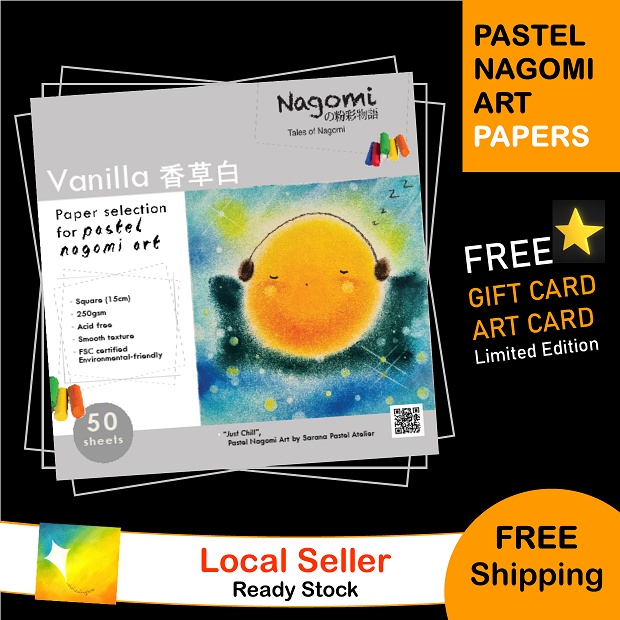 250gsm Pastel Nagomi Art Papers 15cm Square / A5 Acid free FREE